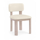  Meridian Paloma Cream Vegan Leather Upholstered Dining Chair IMAGE 1