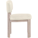  Meridian Paloma Cream Vegan Leather Upholstered Dining Chair IMAGE 4