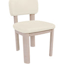  Meridian Paloma Cream Vegan Leather Upholstered Dining Chair IMAGE 7