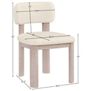  Meridian Paloma Cream Vegan Leather Upholstered Dining Chair IMAGE 8