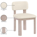  Meridian Paloma Cream Vegan Leather Upholstered Dining Chair IMAGE 9