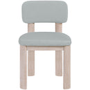  Meridian Paloma Light Blue Vegan Leather Upholstered Dining Chair IMAGE 3