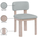  Meridian Paloma Light Blue Vegan Leather Upholstered Dining Chair IMAGE 9