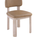  Meridian Paloma Tan Vegan Leather Upholstered Dining Chair IMAGE 6