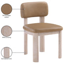  Meridian Paloma Tan Vegan Leather Upholstered Dining Chair IMAGE 9