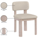  Meridian Paloma Taupe Vegan Leather Upholstered Dining Chair IMAGE 9