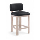  Meridian Paloma Black Vegan Leather Upholstered Counter Stool IMAGE 1