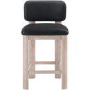  Meridian Paloma Black Vegan Leather Upholstered Counter Stool IMAGE 2