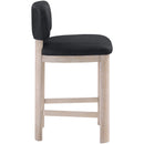  Meridian Paloma Black Vegan Leather Upholstered Counter Stool IMAGE 4