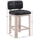  Meridian Paloma Black Vegan Leather Upholstered Counter Stool IMAGE 8