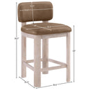  Meridian Paloma Brown Vegan Leather Upholstered Counter Stool IMAGE 8