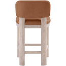  Meridian Paloma Cognac Vegan Leather Upholstered Counter Stool IMAGE 5