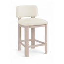  Meridian Paloma Cream Vegan Leather Upholstered Counter Stool IMAGE 1