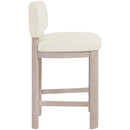  Meridian Paloma Cream Vegan Leather Upholstered Counter Stool IMAGE 4