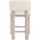  Meridian Paloma Cream Vegan Leather Upholstered Counter Stool IMAGE 5