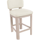  Meridian Paloma Cream Vegan Leather Upholstered Counter Stool IMAGE 6