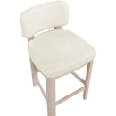  Meridian Paloma Cream Vegan Leather Upholstered Counter Stool IMAGE 7