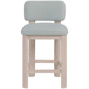  Meridian Paloma Light Blue Vegan Leather Upholstered Counter Stool IMAGE 2