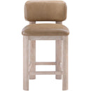  Meridian Paloma Tan Vegan Leather Upholstered Counter Stool IMAGE 2