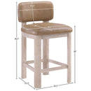  Meridian Paloma Tan Vegan Leather Upholstered Counter Stool IMAGE 8