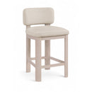  Meridian Paloma Taupe Vegan Leather Upholstered Counter Stool IMAGE 1