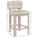  Meridian Paloma Taupe Vegan Leather Upholstered Counter Stool IMAGE 8