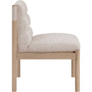  Meridian Eloura Beige Linen Textured Fabric Upholstered Dining Chair IMAGE 3