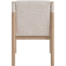  Meridian Eloura Beige Linen Textured Fabric Upholstered Dining Chair IMAGE 4