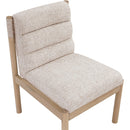  Meridian Eloura Beige Linen Textured Fabric Upholstered Dining Chair IMAGE 5