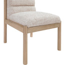  Meridian Eloura Beige Linen Textured Fabric Upholstered Dining Chair IMAGE 6
