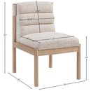  Meridian Eloura Beige Linen Textured Fabric Upholstered Dining Chair IMAGE 7