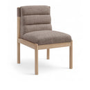  Meridian Eloura Brown Linen Textured Fabric Upholstered Dining Chair IMAGE 1