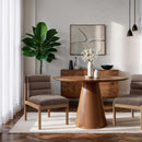  Meridian Eloura Brown Linen Textured Fabric Upholstered Dining Chair IMAGE 2