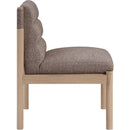  Meridian Eloura Brown Linen Textured Fabric Upholstered Dining Chair IMAGE 3