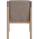  Meridian Eloura Brown Linen Textured Fabric Upholstered Dining Chair IMAGE 4