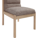  Meridian Eloura Brown Linen Textured Fabric Upholstered Dining Chair IMAGE 6