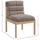  Meridian Eloura Brown Linen Textured Fabric Upholstered Dining Chair IMAGE 7