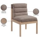  Meridian Eloura Brown Linen Textured Fabric Upholstered Dining Chair IMAGE 8