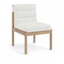  Meridian Eloura Cream Linen Textured Fabric Upholstered Dining Chair IMAGE 1