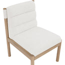  Meridian Eloura Cream Linen Textured Fabric Upholstered Dining Chair IMAGE 5