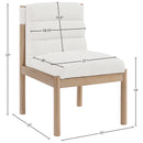  Meridian Eloura Cream Linen Textured Fabric Upholstered Dining Chair IMAGE 7