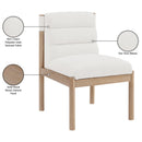  Meridian Eloura Cream Linen Textured Fabric Upholstered Dining Chair IMAGE 8