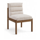  Meridian Eloura Beige Linen Textured Fabric Upholstered Dining Chair IMAGE 1