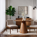  Meridian Eloura Beige Linen Textured Fabric Upholstered Dining Chair IMAGE 2