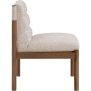  Meridian Eloura Beige Linen Textured Fabric Upholstered Dining Chair IMAGE 3