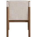  Meridian Eloura Beige Linen Textured Fabric Upholstered Dining Chair IMAGE 4