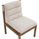  Meridian Eloura Beige Linen Textured Fabric Upholstered Dining Chair IMAGE 5