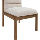  Meridian Eloura Beige Linen Textured Fabric Upholstered Dining Chair IMAGE 6