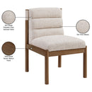  Meridian Eloura Beige Linen Textured Fabric Upholstered Dining Chair IMAGE 8