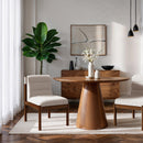  Meridian Eloura Cream Linen Textured Fabric Upholstered Dining Chair IMAGE 2